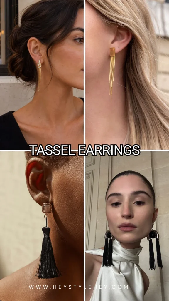 fall 2026 jewelry trends - tassel earrings