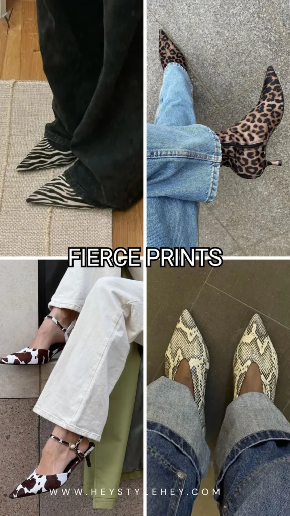 fall 2026 shoe trends - fierce prints