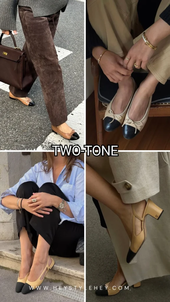 fall 2026 shoe trends - tow-tone