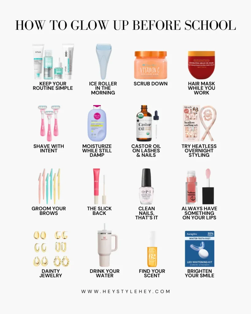 how to glow up before school