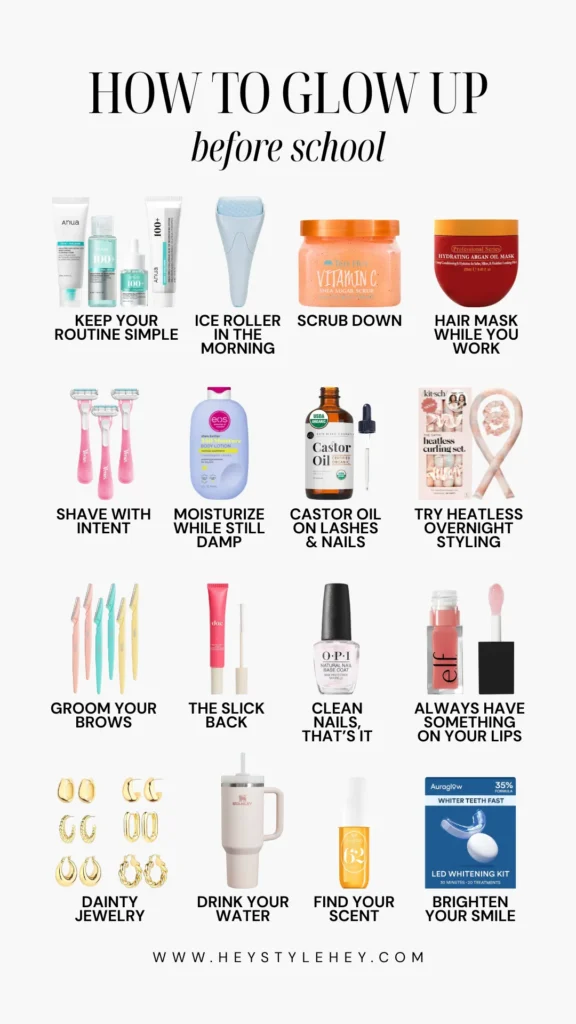 how to glow up before school