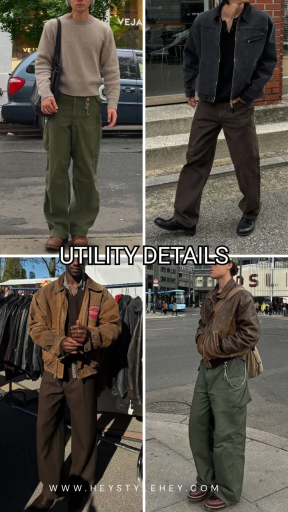 mens fall 2026 fashion trends - utility details
