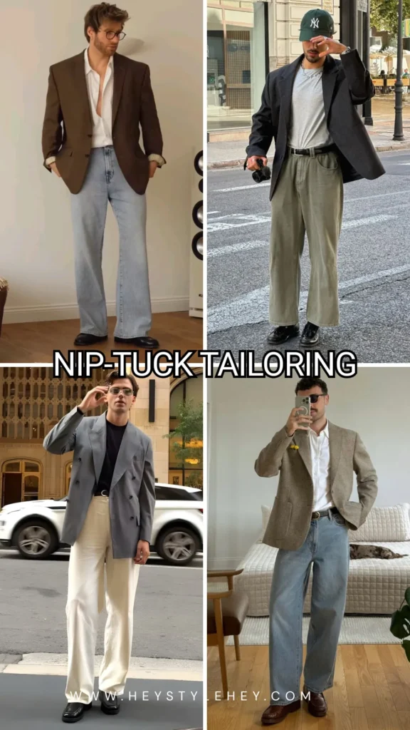 mens fall 2026 fashion trends - nip tuck tailoring