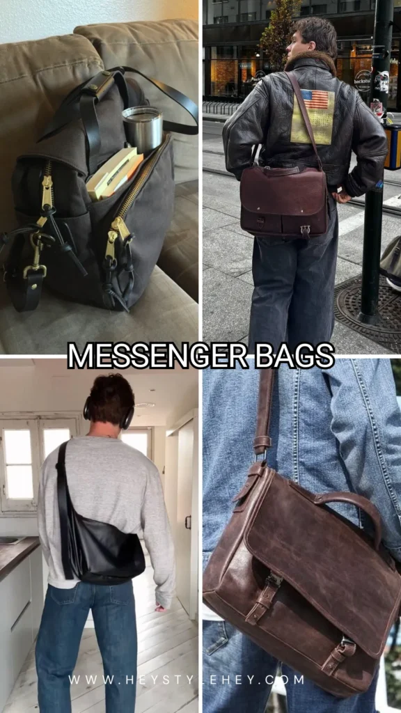 mens fall 2026 fashion trends - messenger bags