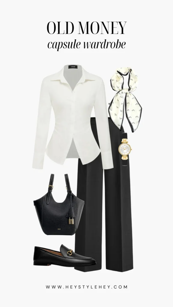 old money capsule wardrobe