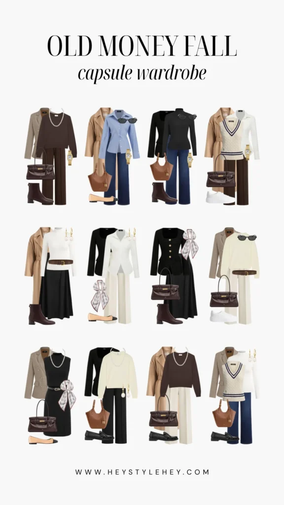 old money fall capsule wardrobe