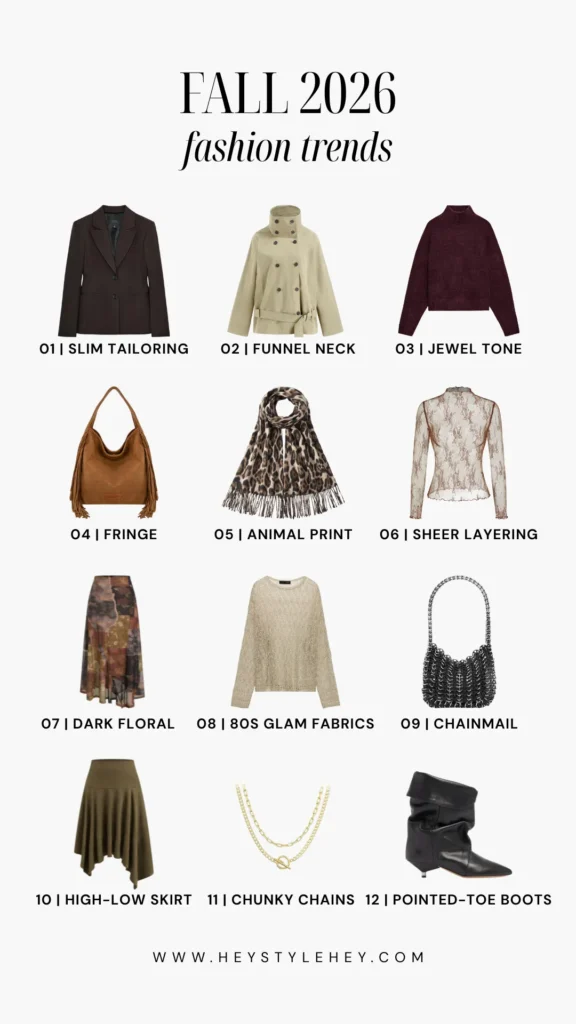 fall 2026 fashion trends