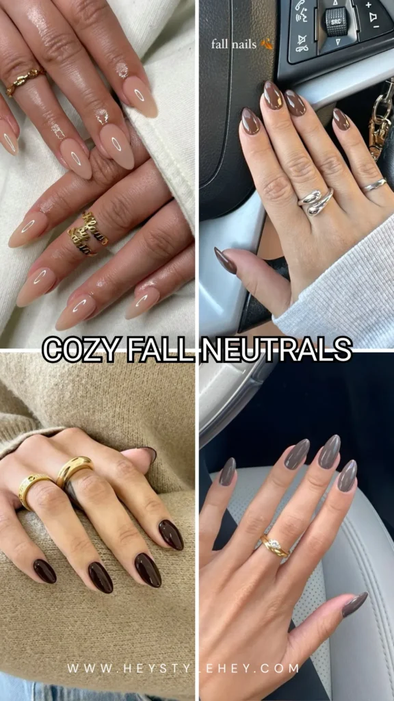 fall almond nails