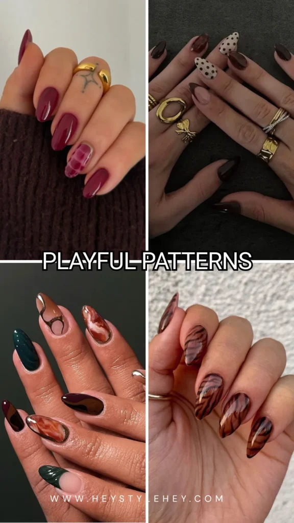 fall almond nails