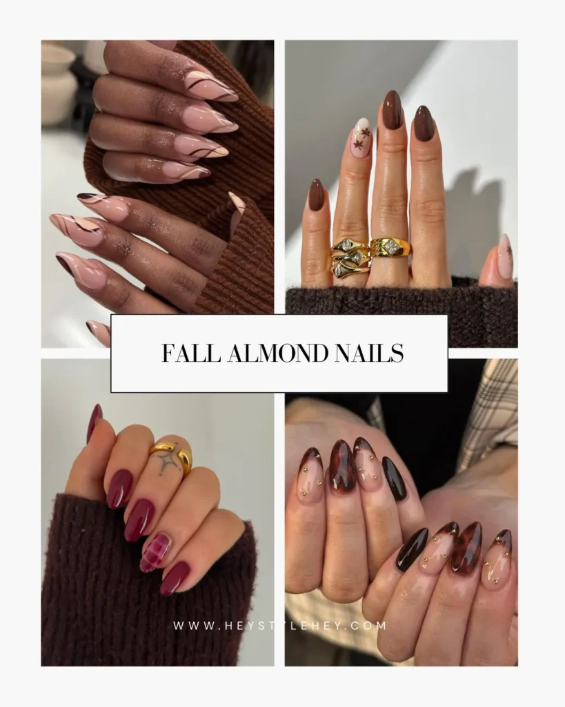 fall almond nails