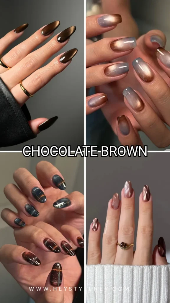 fall cat eye nails