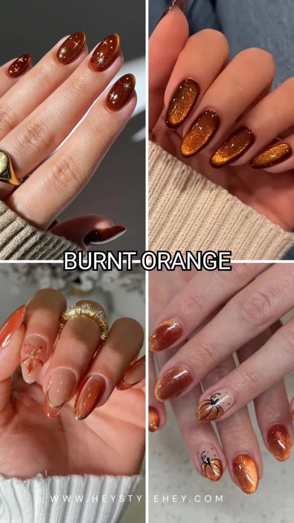 fall cat eye nails