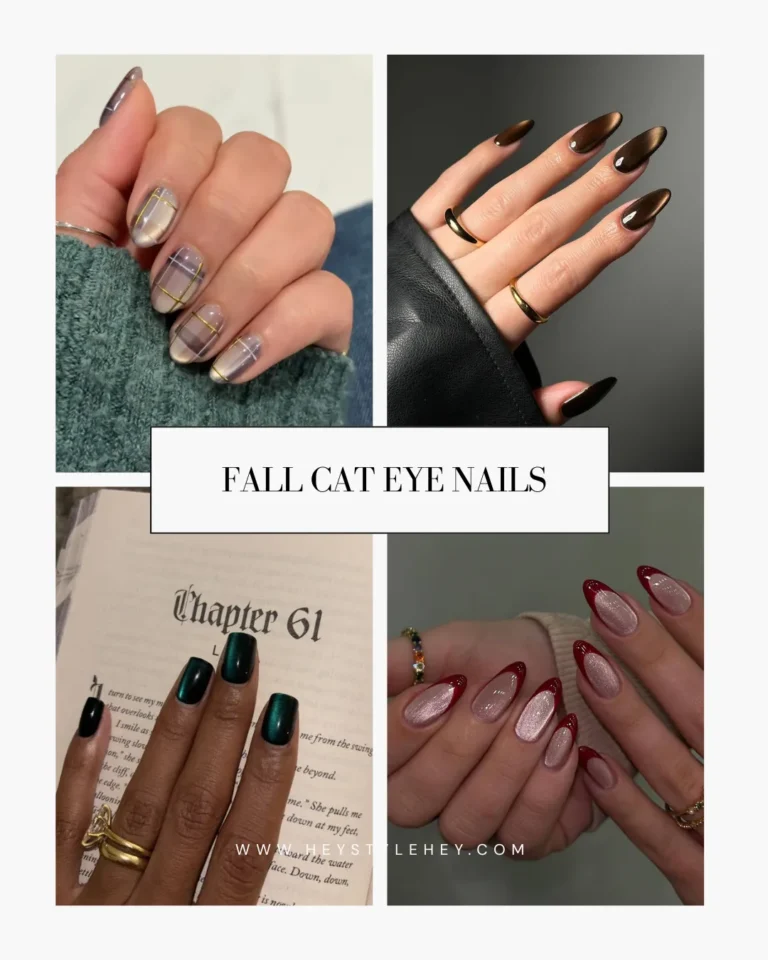 fall cat eye nails