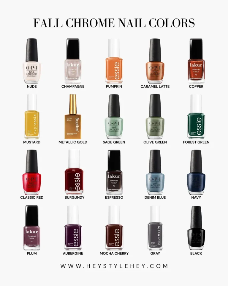 fall chrome nail colors