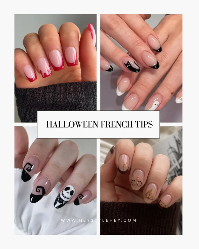 halloween French tips