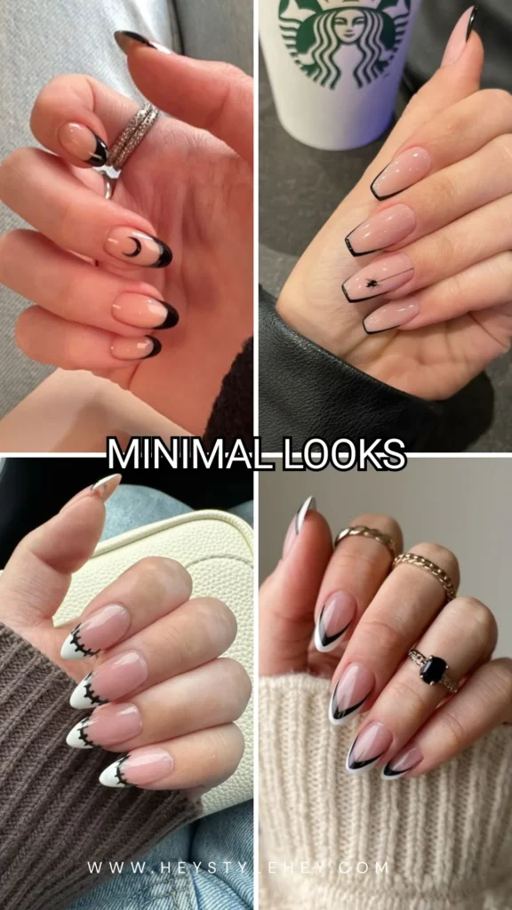 halloween French tips