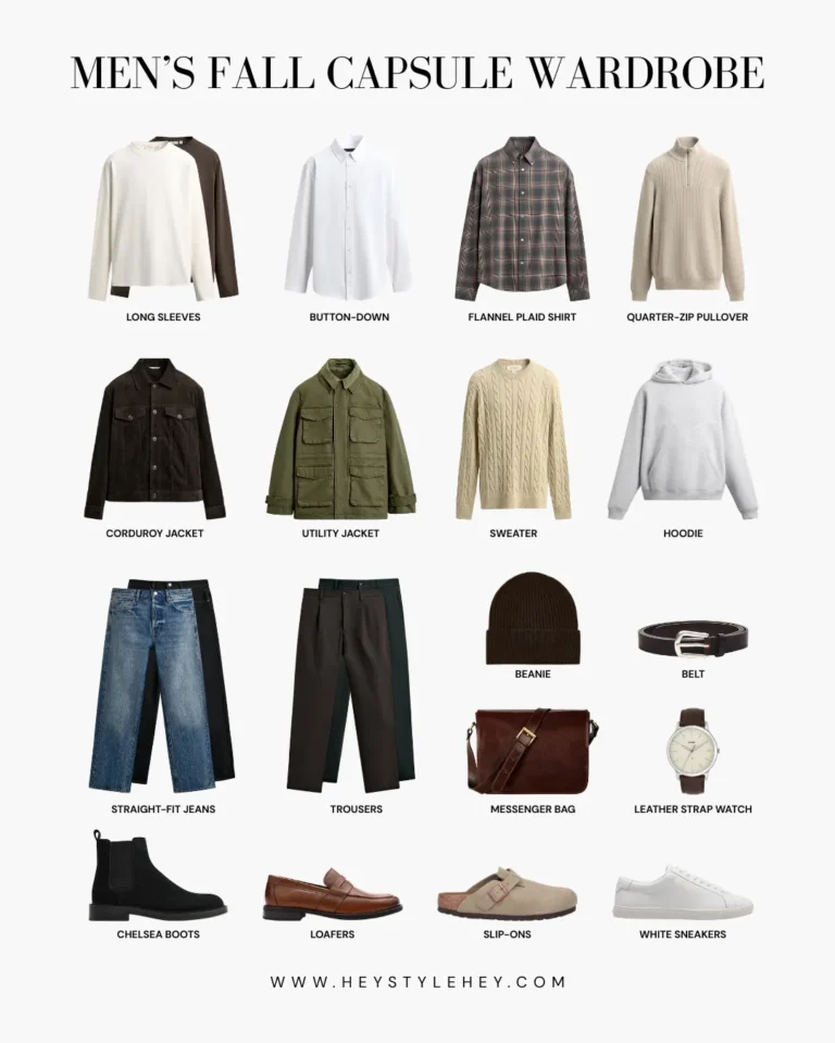 mens fall 2026 capsule wardrobe