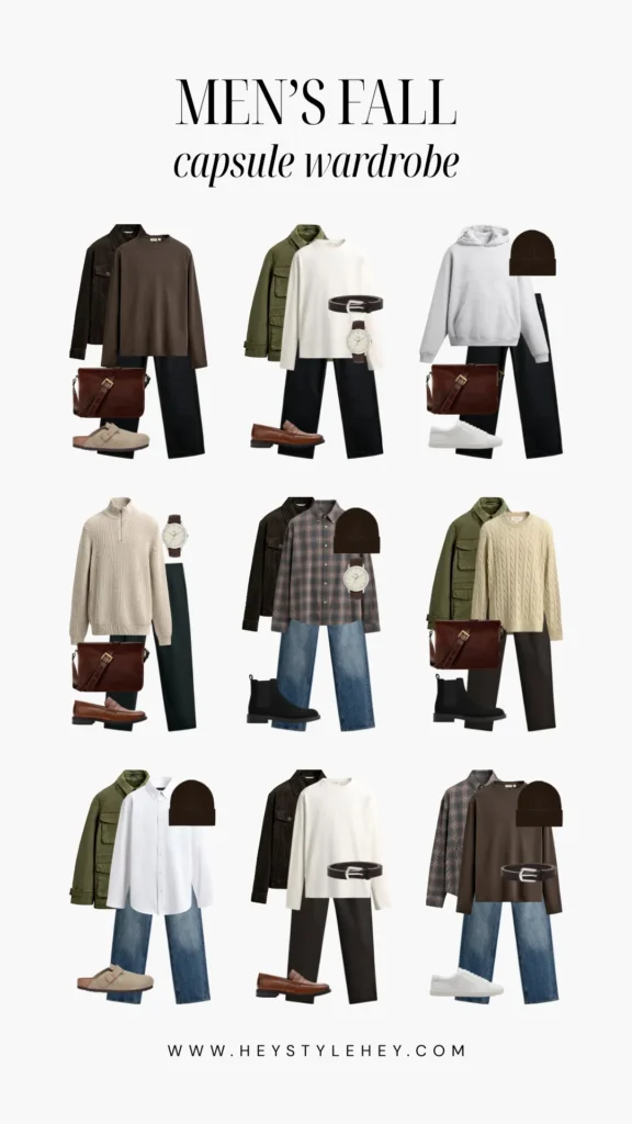 mens fall 2026 capsule wardrobe