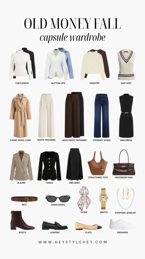 old money fall capsule wardrobe