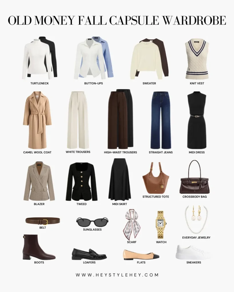 old money fall capsule wardrobe