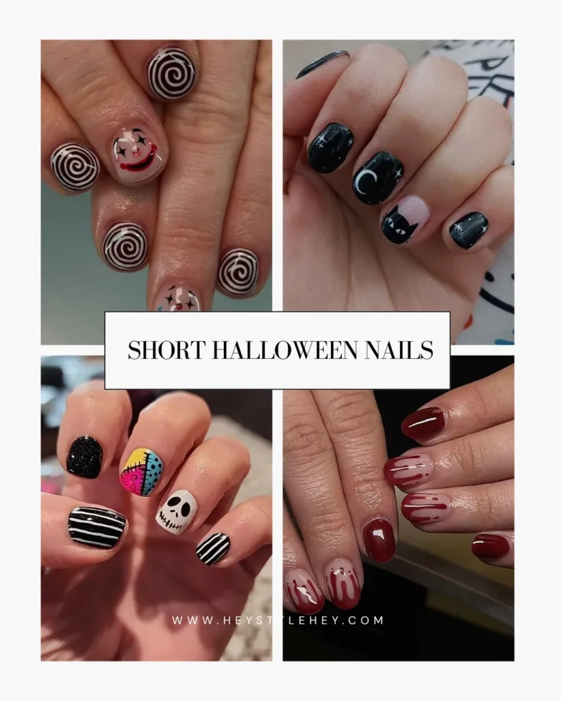 short halloween nails