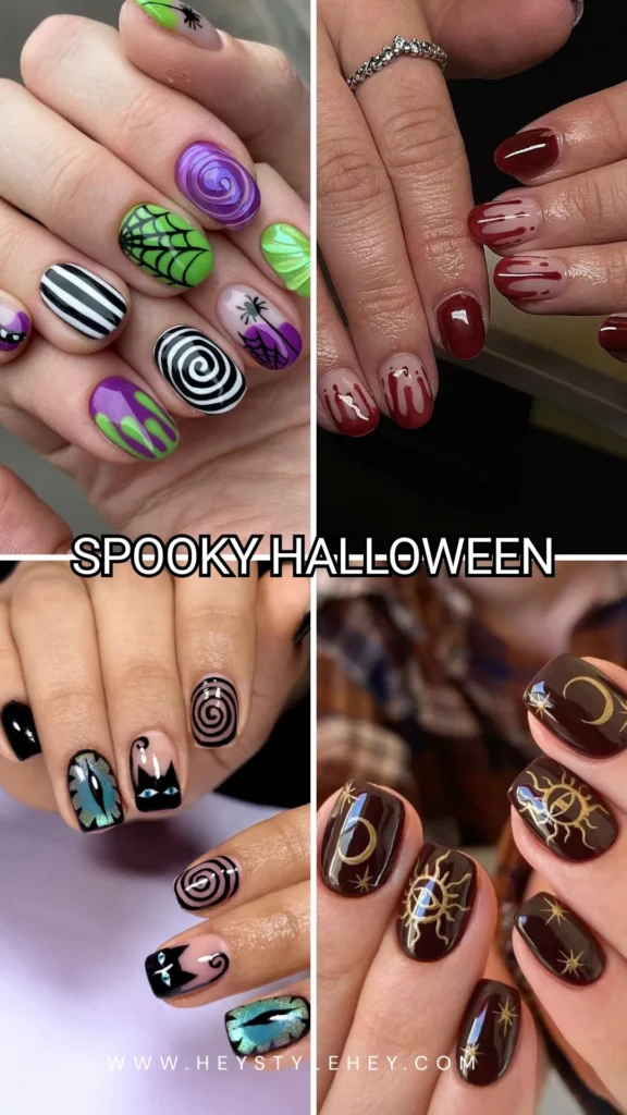 short halloween nails