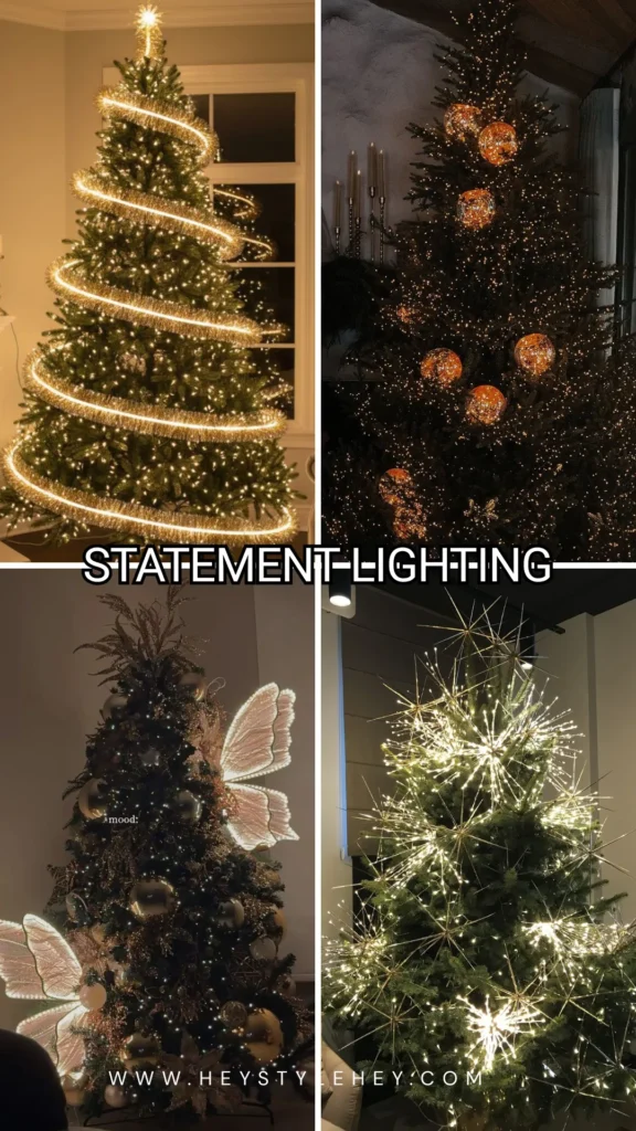 Christmas tree trends - statement lighting