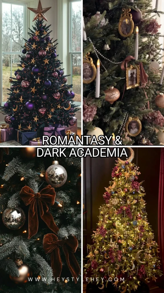 Christmas tree trends - ramatasy & dark academia