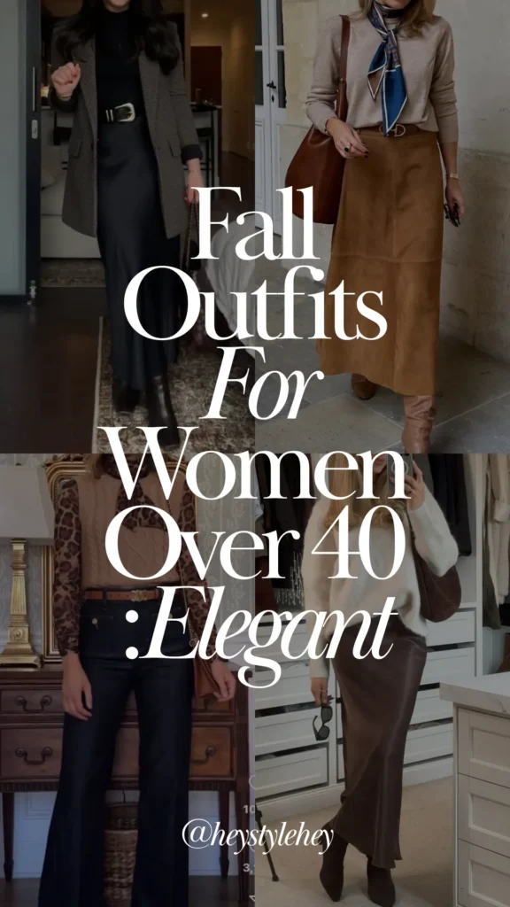 fall outfits for women over 40: elegant