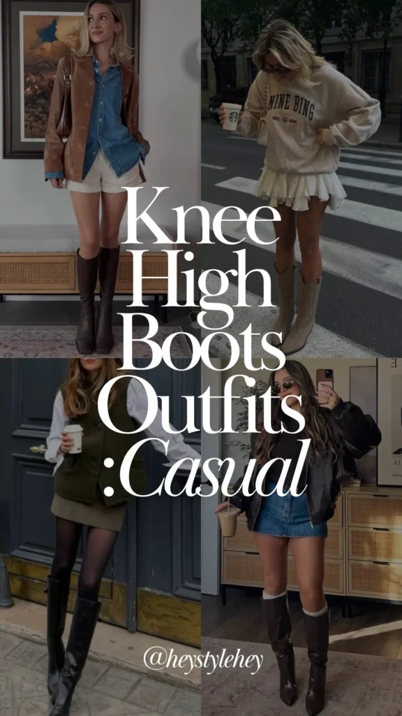knee high boots outfits: casual