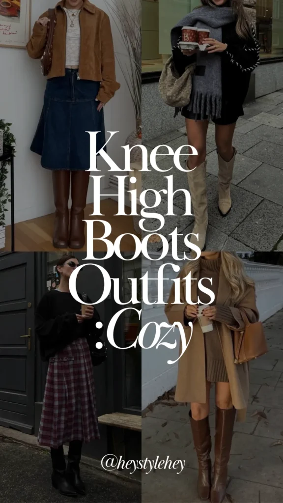 knee high boots outfits: cozy