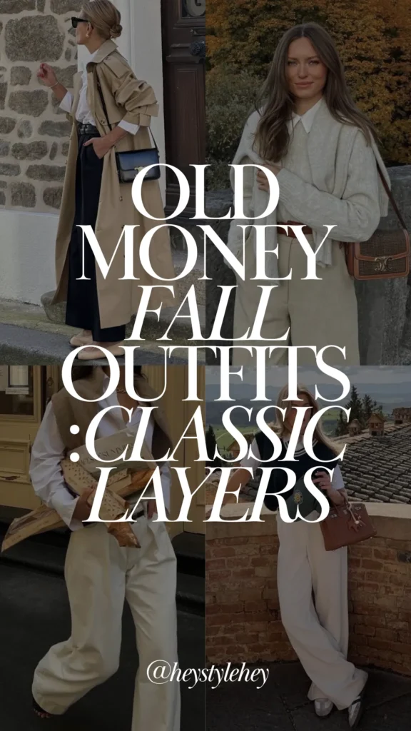 old money fall outfits: classic layers