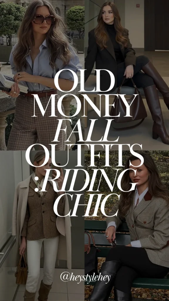 old money fall outfits: riding chic