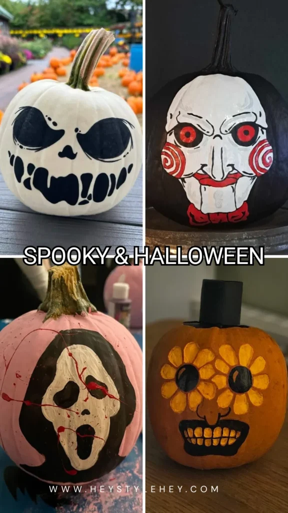 pumpkin painting ideas - spooky