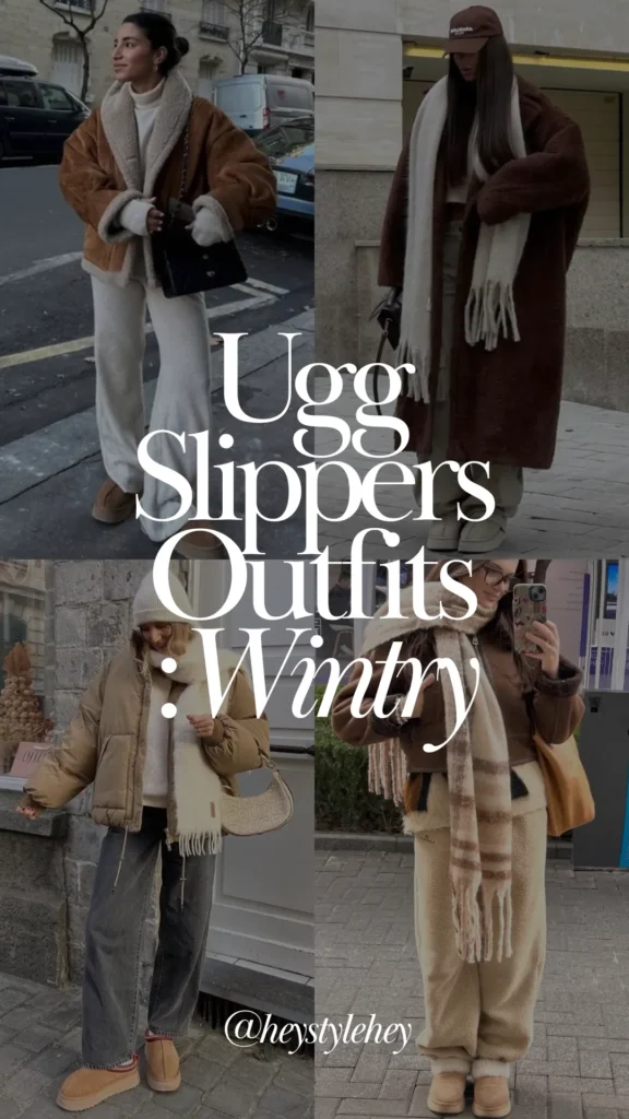 ugg slippers outfits: wintry