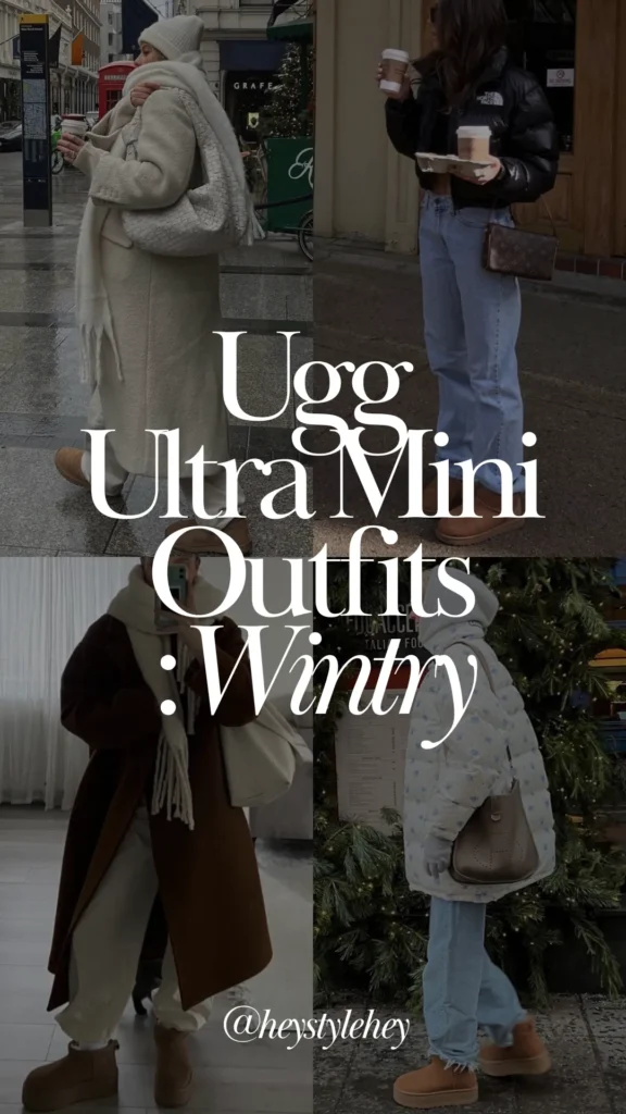 ugg ultra mini outfits: wintry