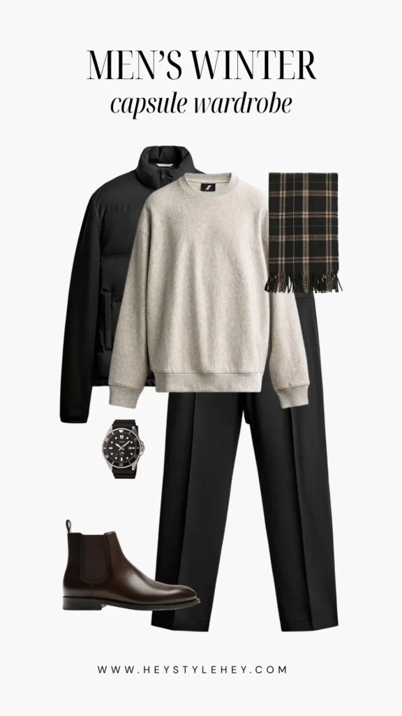 mens winter 2026 capsule wardrobe