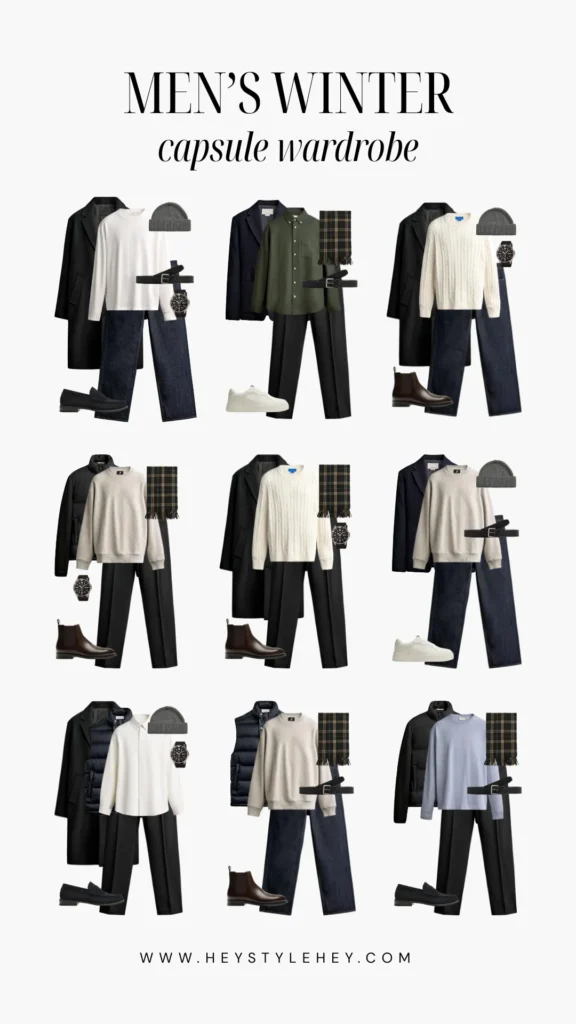 mens winter 2026 capsule wardrobe