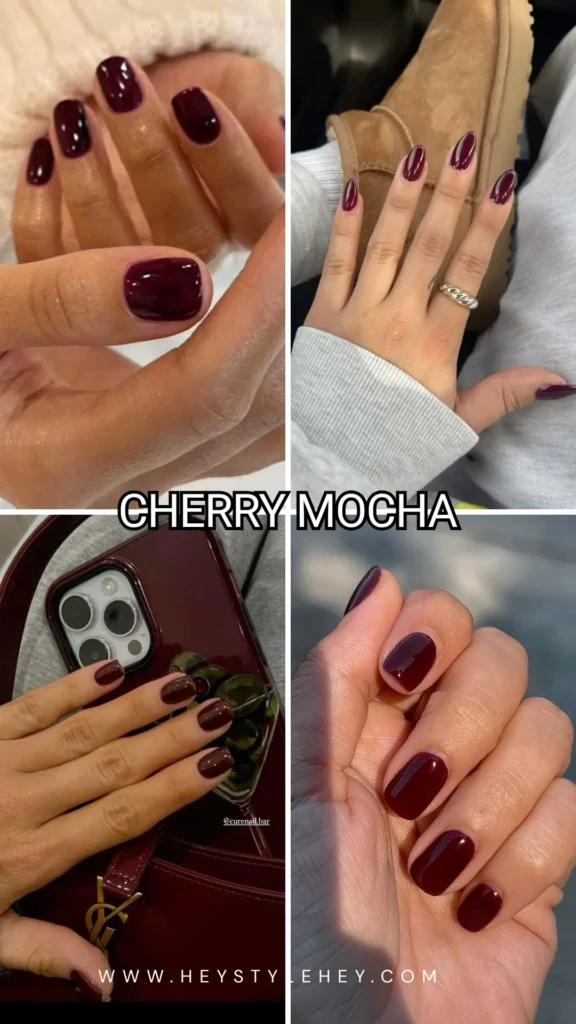 November nail colors - cherry mocha