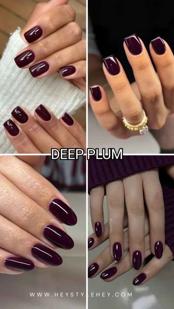 November nail colors - deep plum