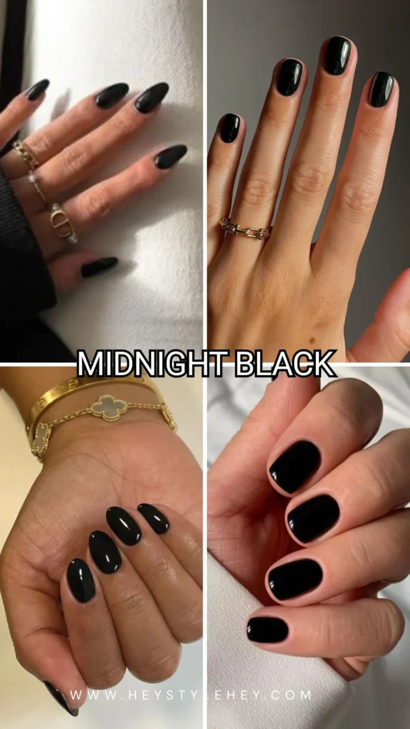 November nail colors - black