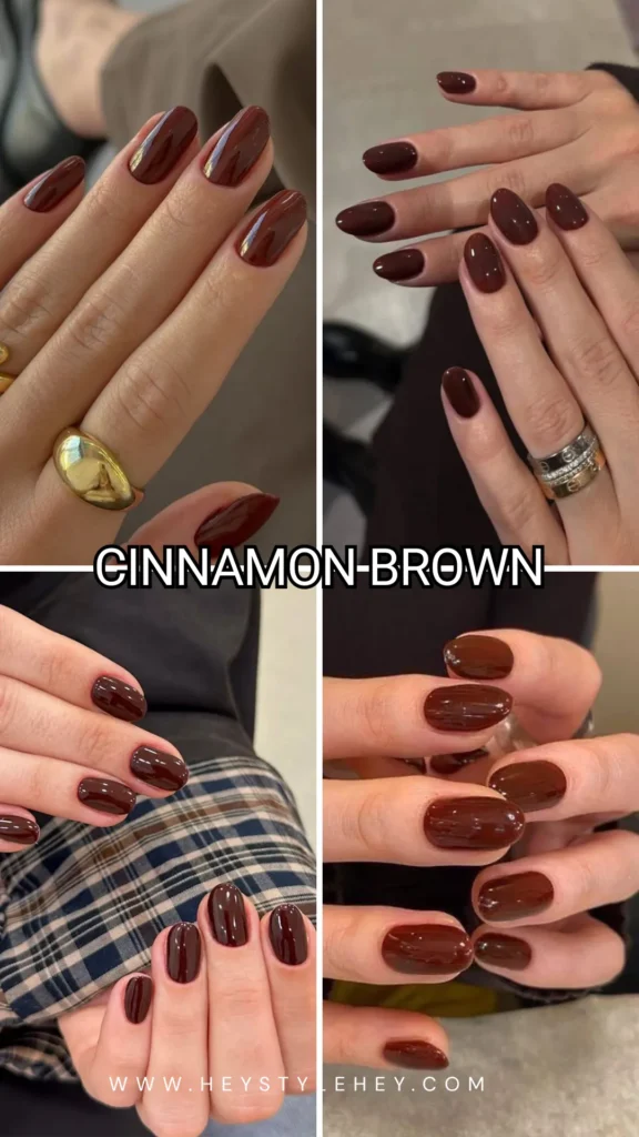 November nail colors - cinnamon brown