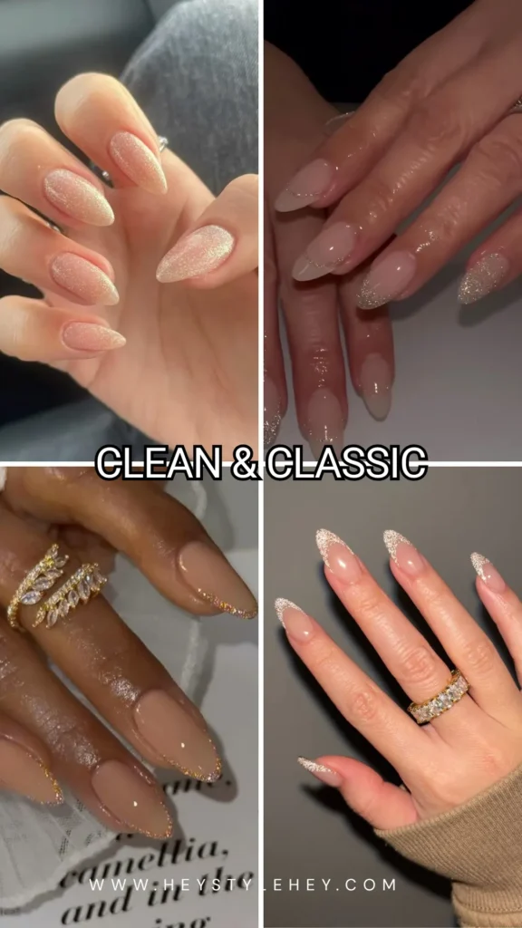 Champagne nails - clean & classic