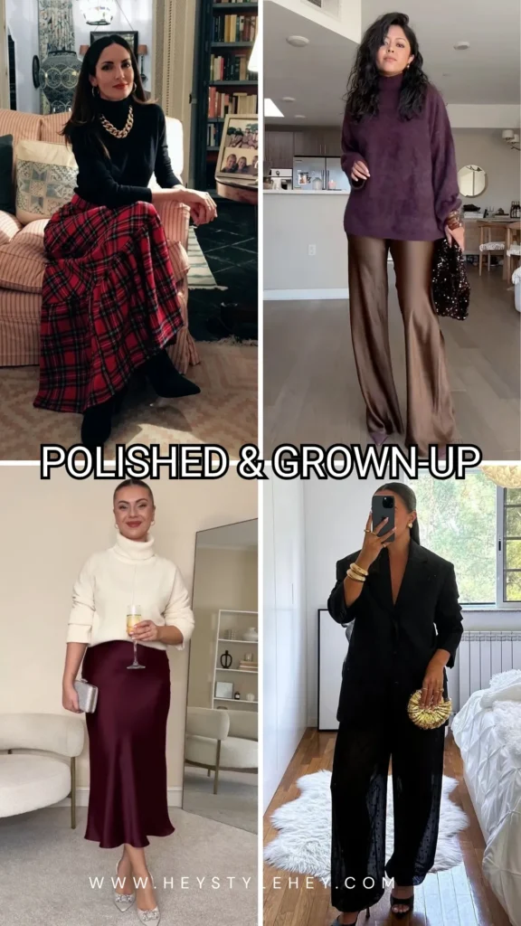 Christmas outfits for women over 40 - polished