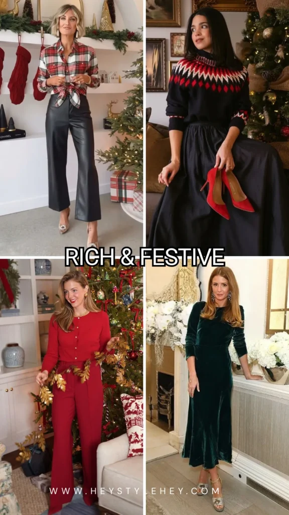Christmas outfits for women over 40 - festive