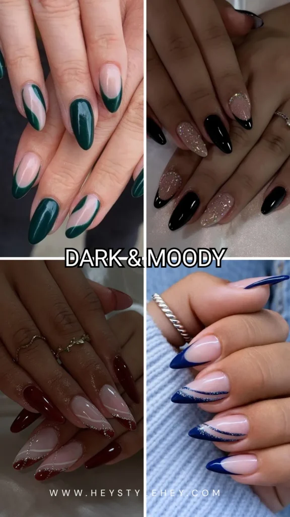 December nails - dark