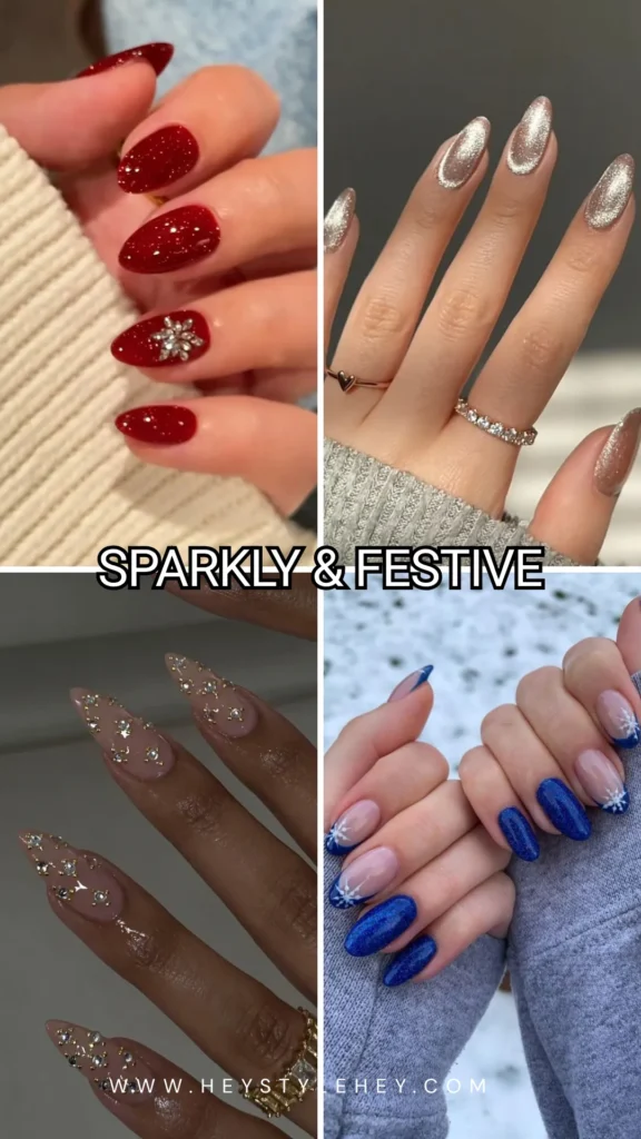 December nails - festive